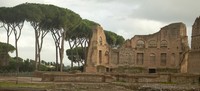 Ruinas junto al hipódromo Domiciano en el monte Palatino