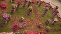 Panoramic view of the main floral work of pillars at Jurats square Panoramic view of the main floral work of pillars at Jurats square