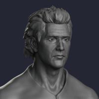 Mel Gibson Likeness Study Sculpture (Blender)